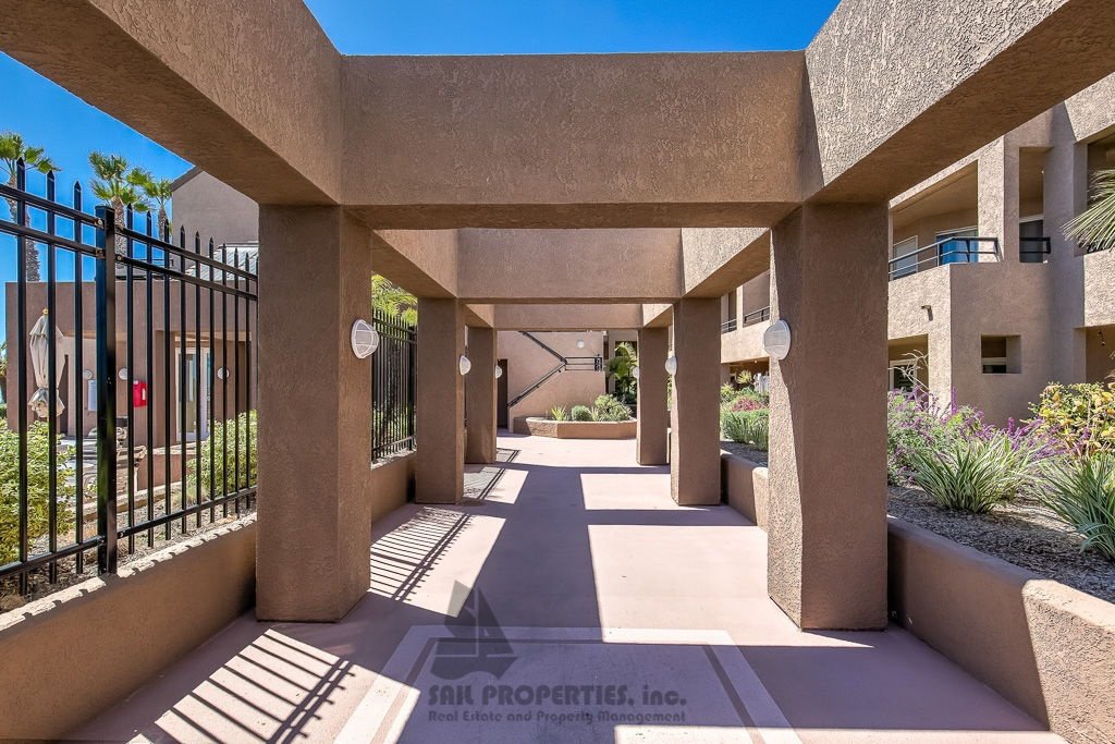 1200 PCH #327 is a third-floor, one-bedroom, one-bath condo in the gated Pierhouse community of Huntington Beach property image